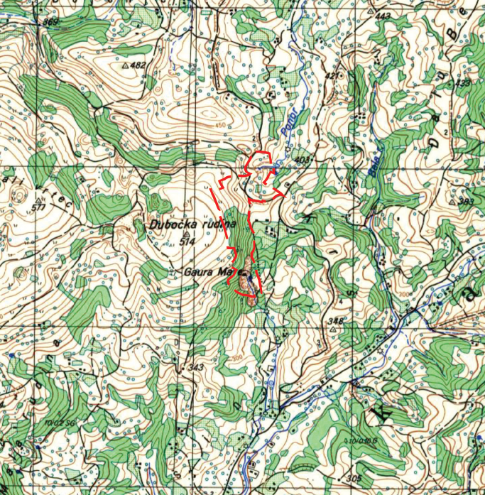 Topografska mapa — Gaura Mare